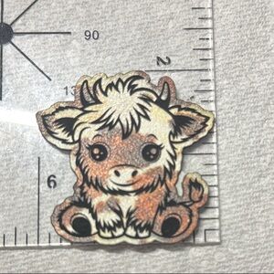 Adorable Brown and White Small leatherette patch with adhesive